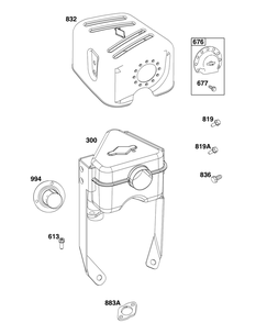 Part Location Diagram of 594013 Briggs and Stratton Muffler